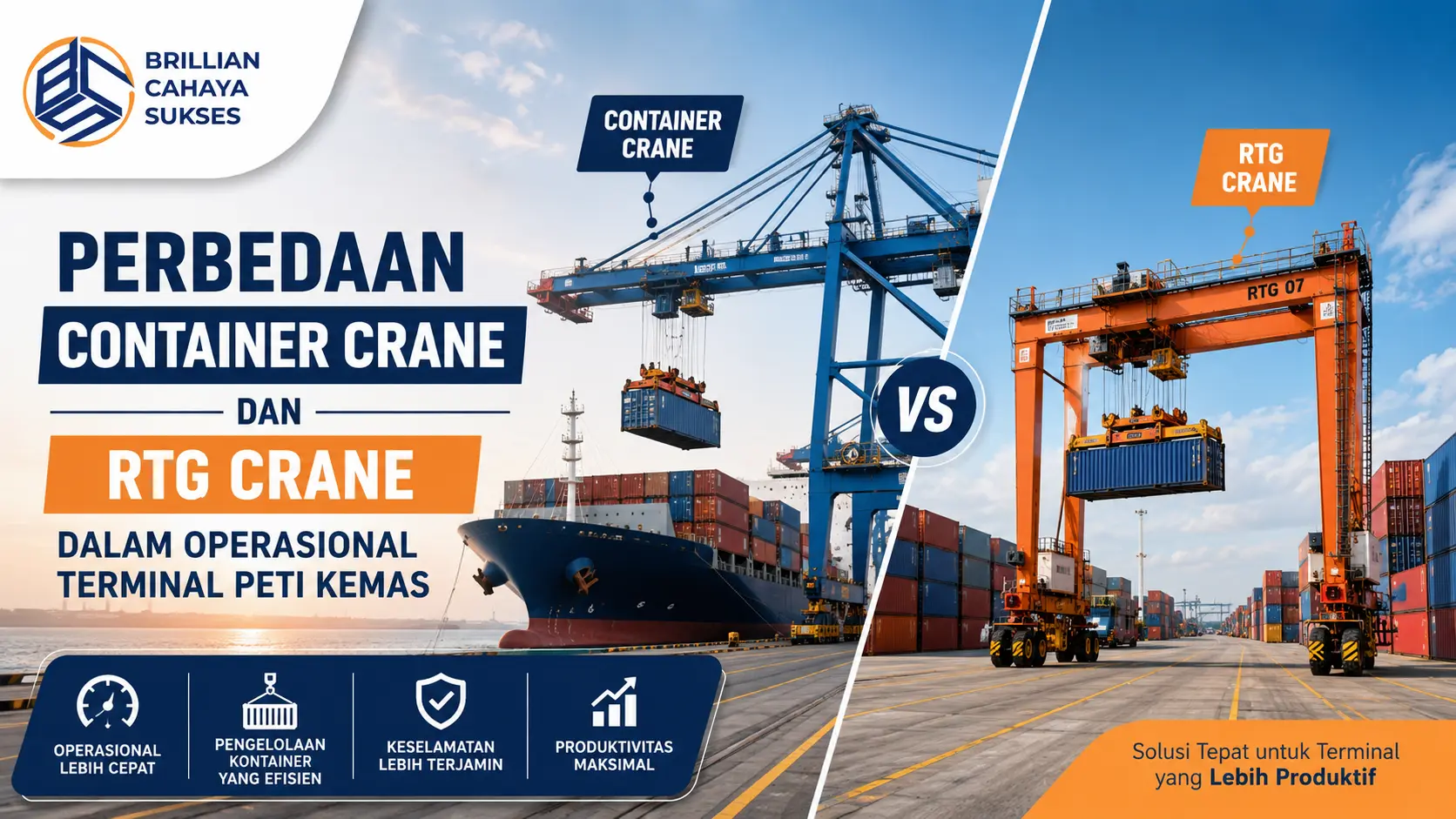 Perbedaan Container Crane dan RTG Crane dalam operasional terminal peti kemas di pelabuhan