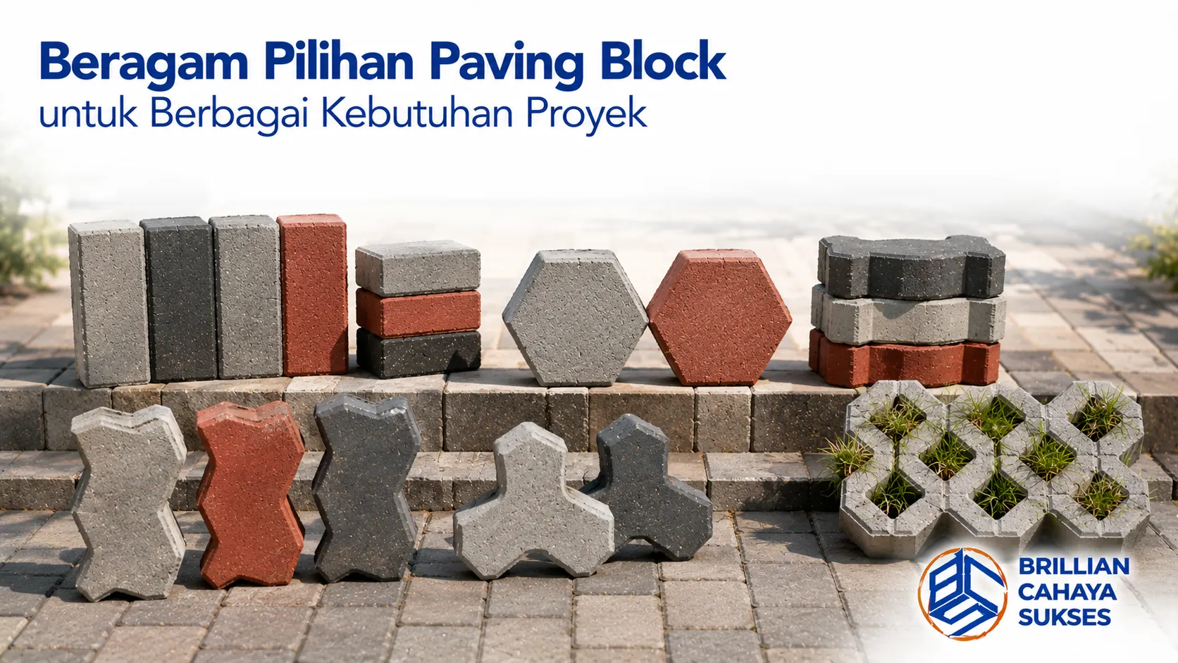 Beragam pilihan paving block berkualitas untuk berbagai kebutuhan proyek konstruksi.