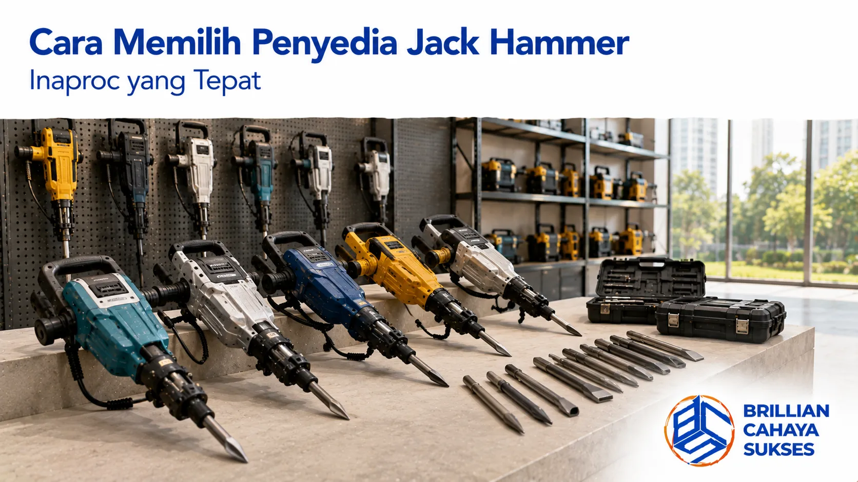 Beragam pilihan jack hammer berkualitas untuk mendukung pengadaan Inaproc sesuai kebutuhan proyek.
