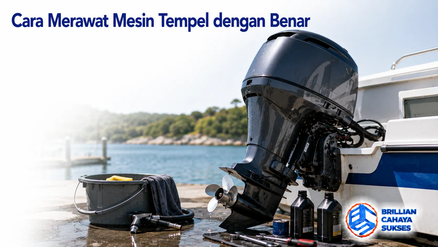 Mesin tempel yang sedang dibersihkan dan dirawat sebagai ilustrasi perawatan rutin untuk menjaga performa mesin tetap optimal.