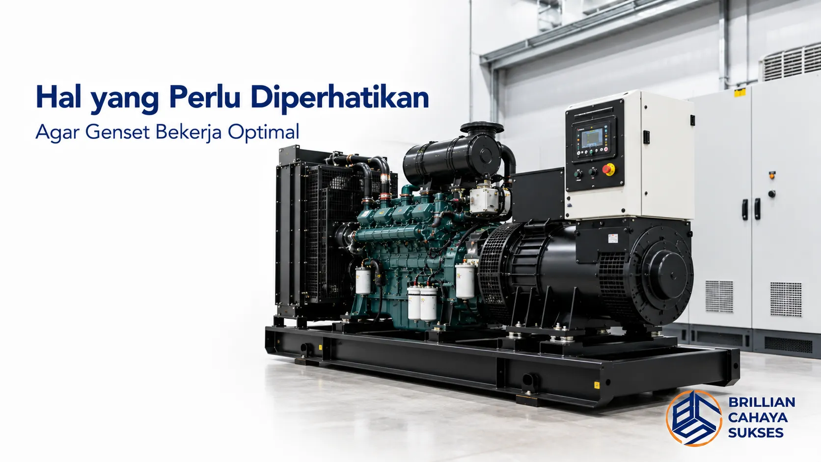 Genset industri yang dirawat secara berkala untuk menjaga kinerja sistem kelistrikan tetap optimal.
