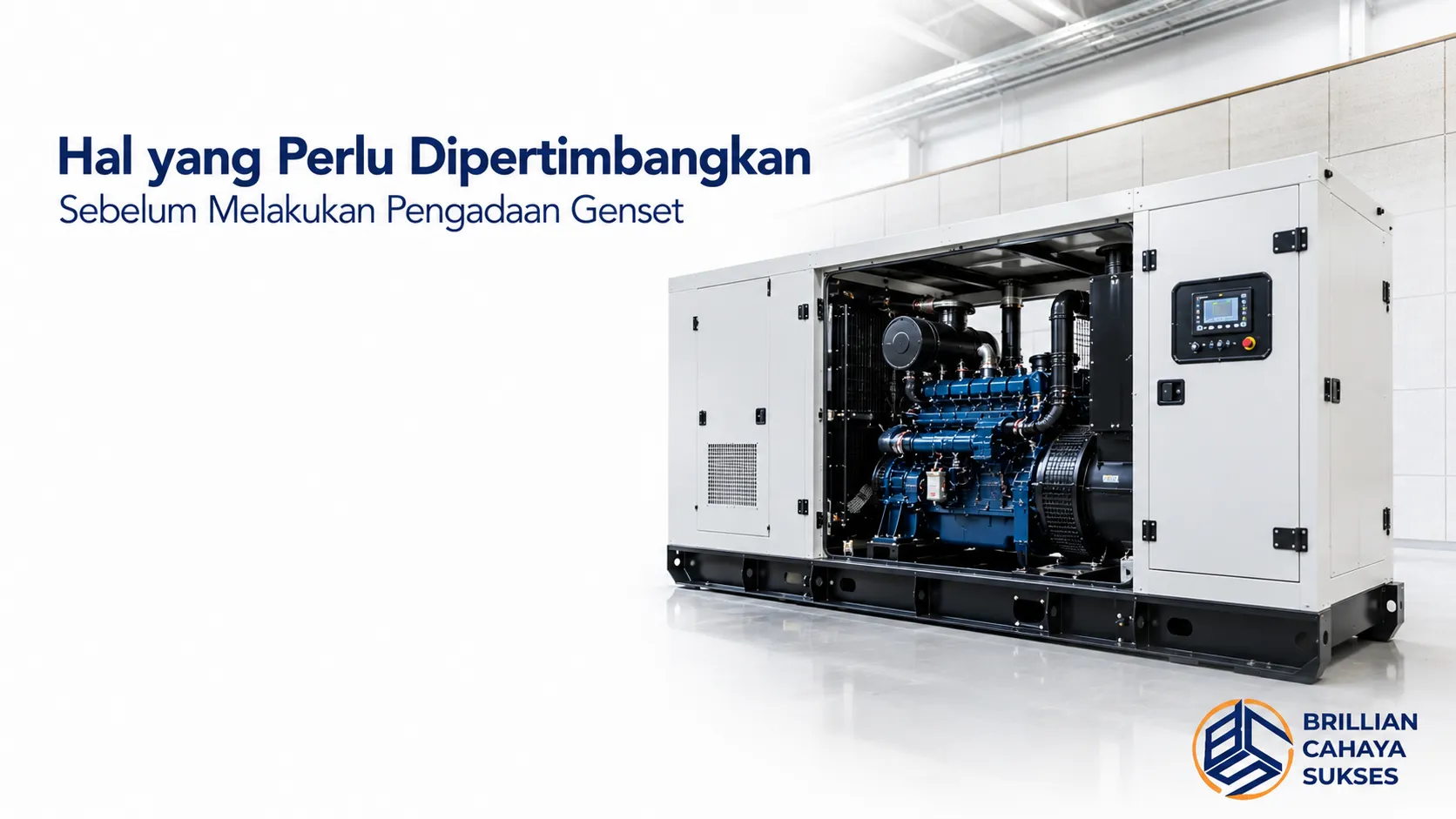 Genset industri sebagai pertimbangan utama dalam proses pengadaan sesuai kebutuhan operasional.