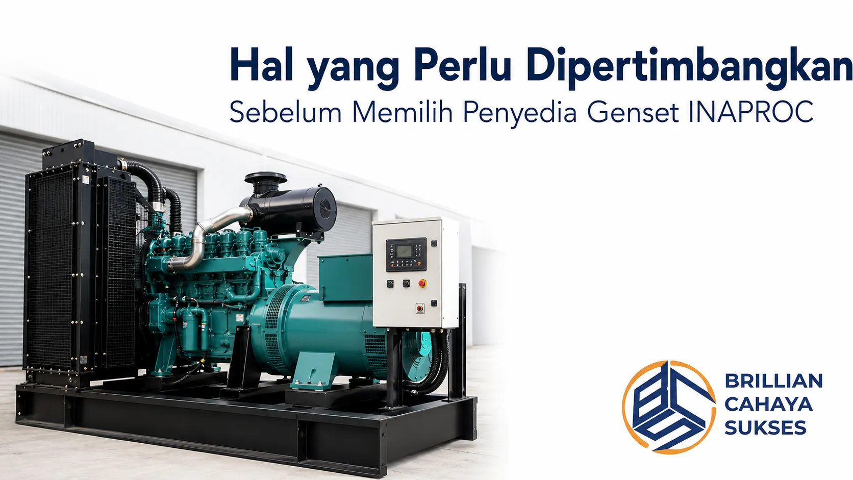 Tips memilih penyedia genset INAPROC yang berkualitas untuk pengadaan pemerintah dan industri.