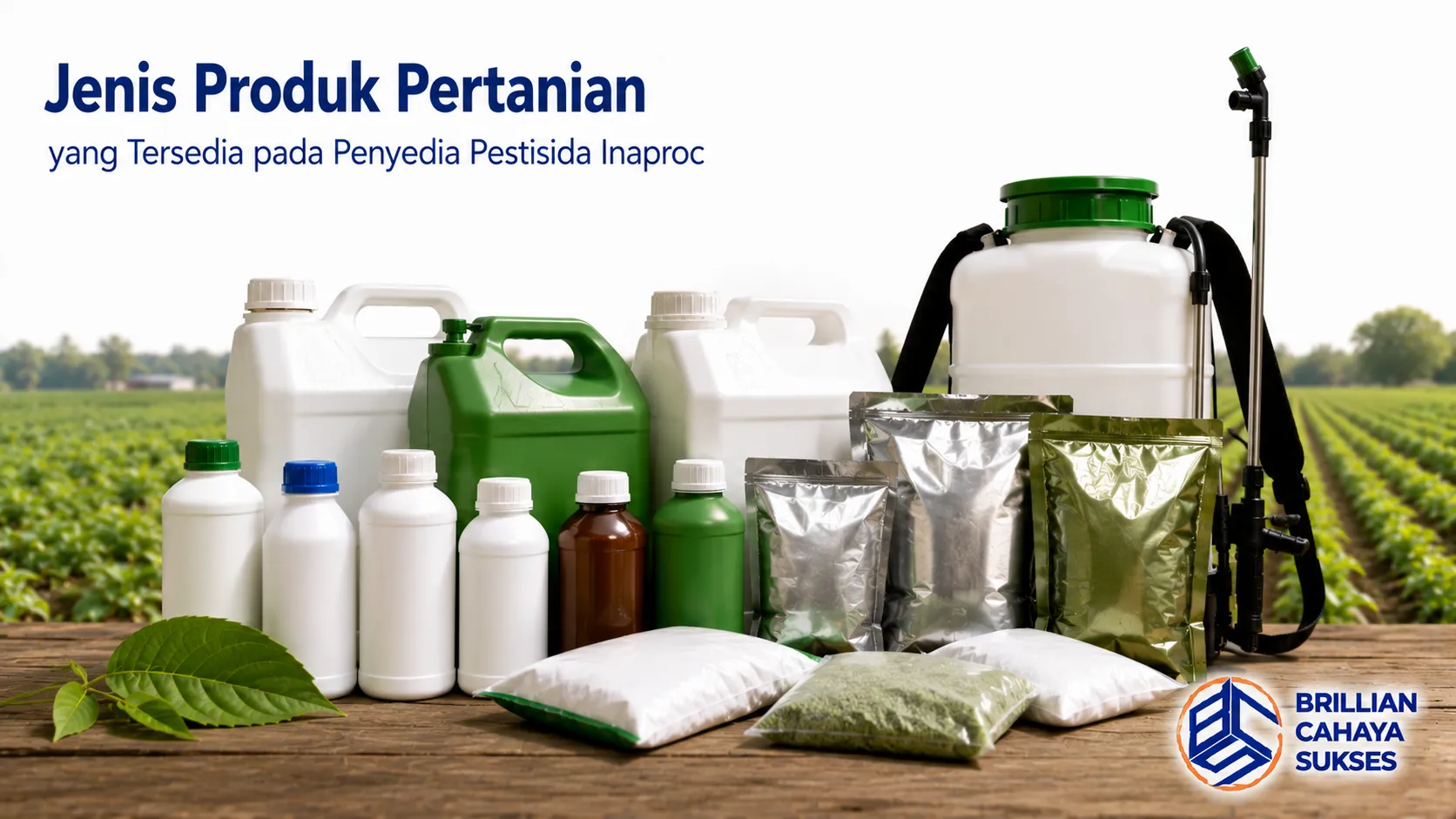 Beragam produk pertanian seperti insektisida, fungisida, herbisida, dan pestisida untuk mendukung kebutuhan pengadaan melalui Penyedia Pestisida Inaproc.