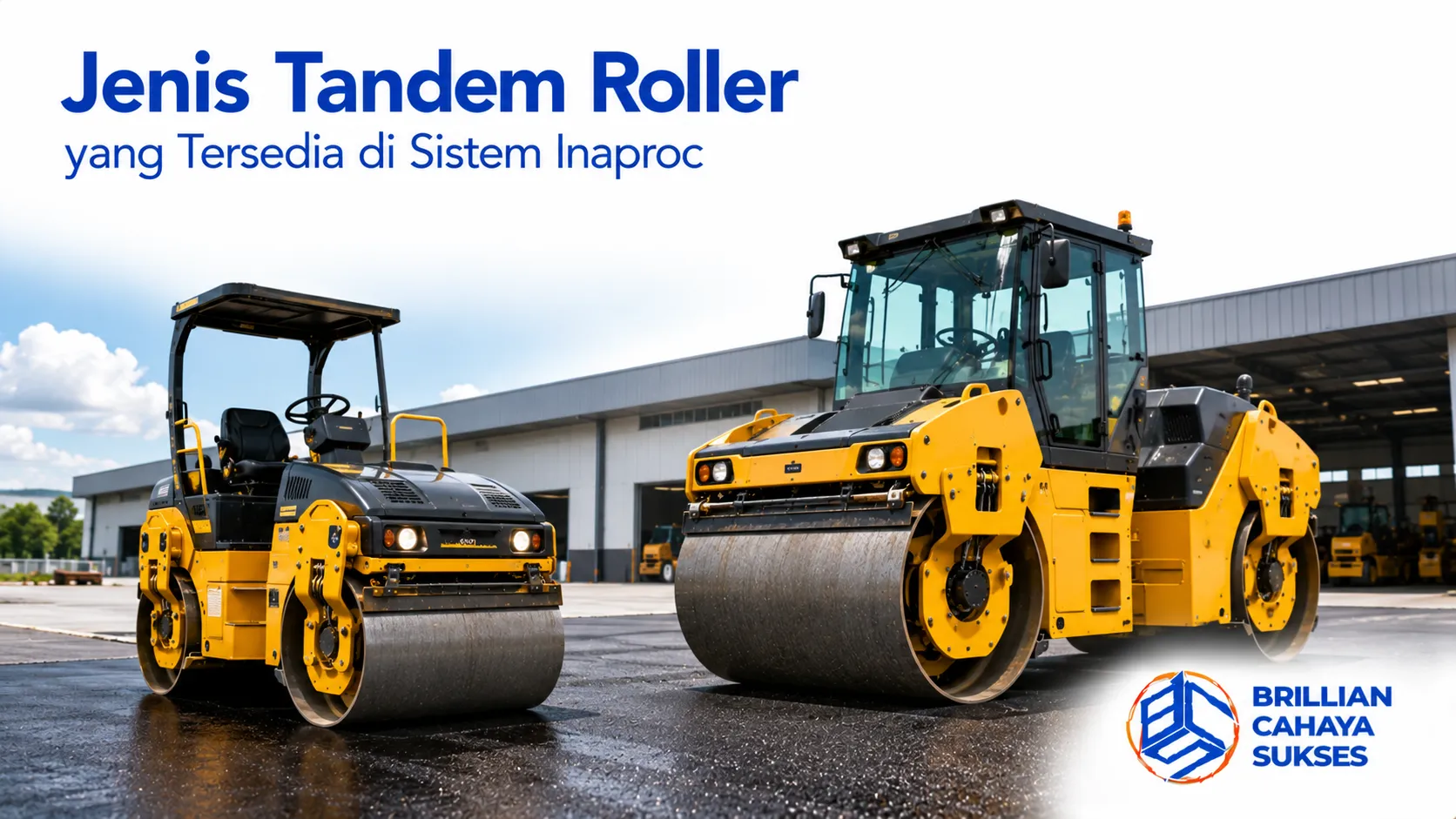 Berbagai jenis tandem roller di Sistem Inaproc untuk mendukung kebutuhan proyek pengaspalan dan pemadatan jalan.