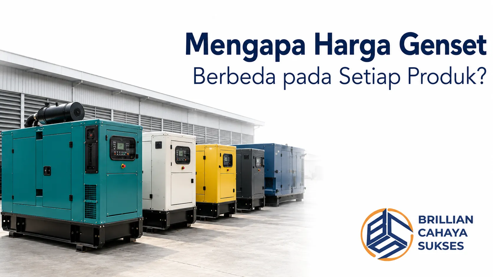 Perbandingan harga genset berdasarkan kapasitas, spesifikasi, dan jenis produk.