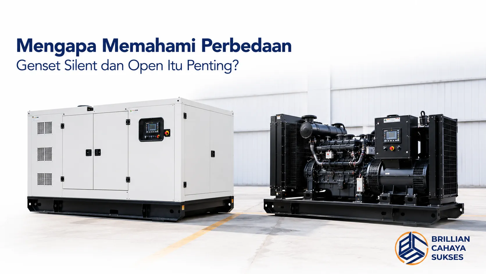Perbandingan genset silent dan genset open untuk mendukung kebutuhan listrik di berbagai sektor industri.