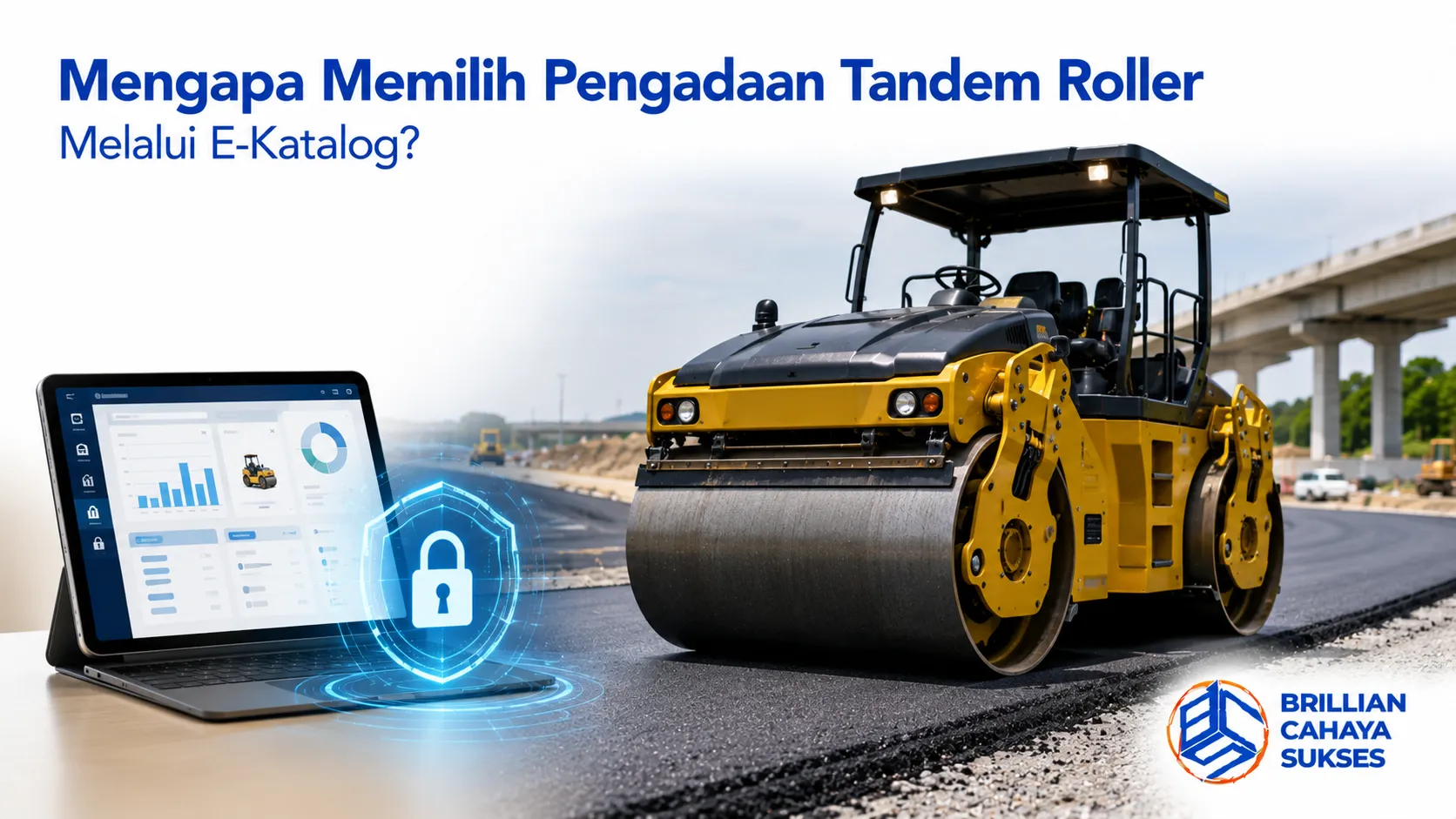 Pengadaan tandem roller melalui E-Katalog untuk mendukung proyek konstruksi yang efisien dan transparan.