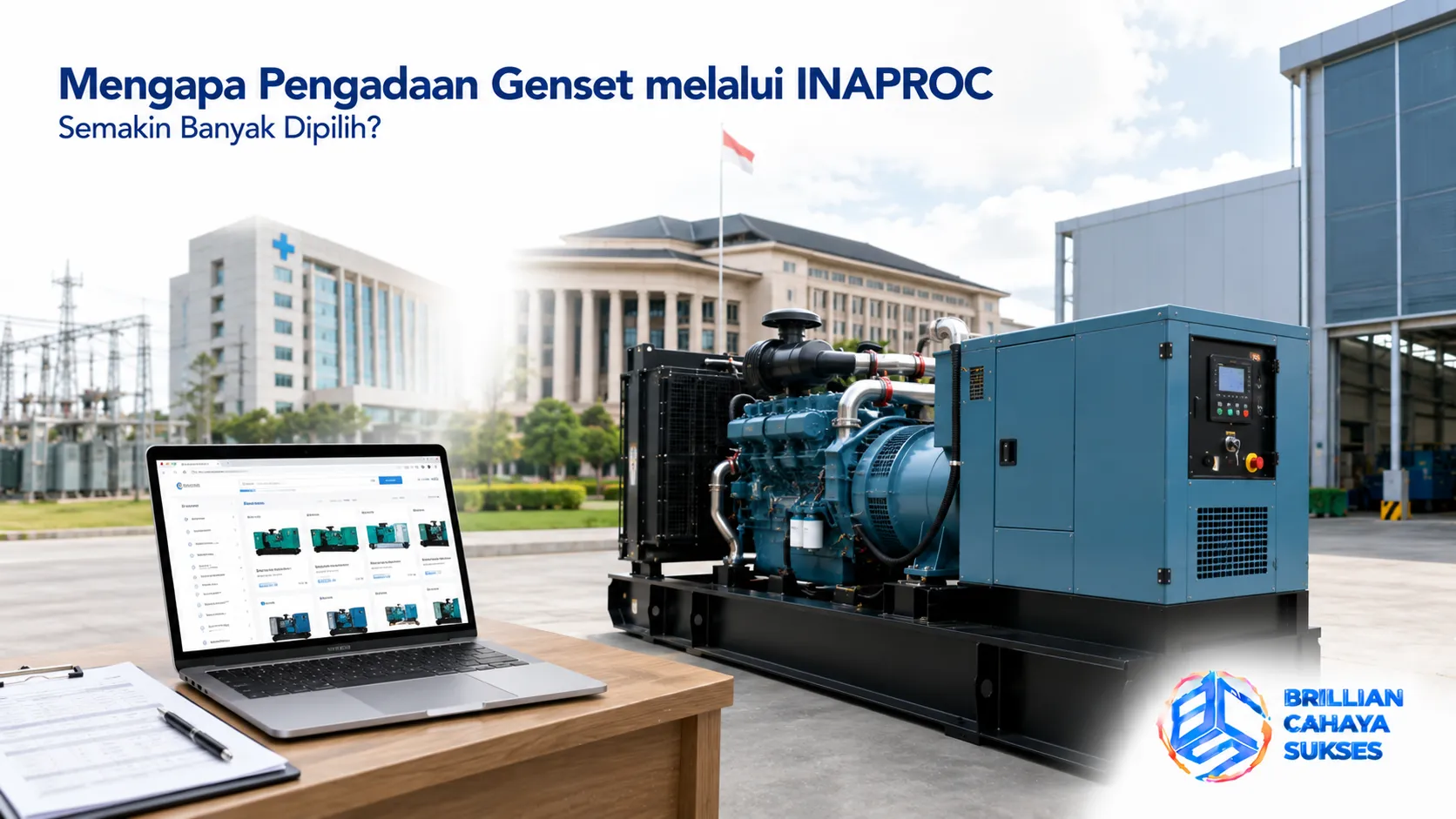 Pengadaan genset melalui INAPROC untuk kebutuhan proyek dan fasilitas industri.