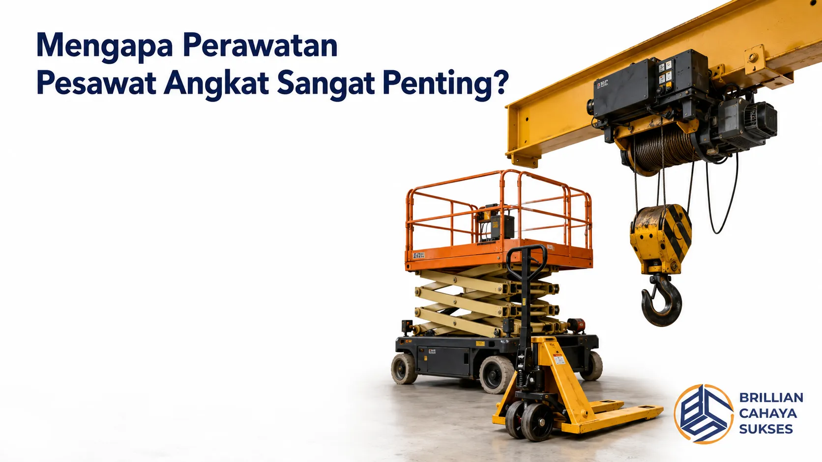 Pesawat angkat industri yang dirawat dengan baik untuk mendukung operasional yang aman, efisien, dan andal.