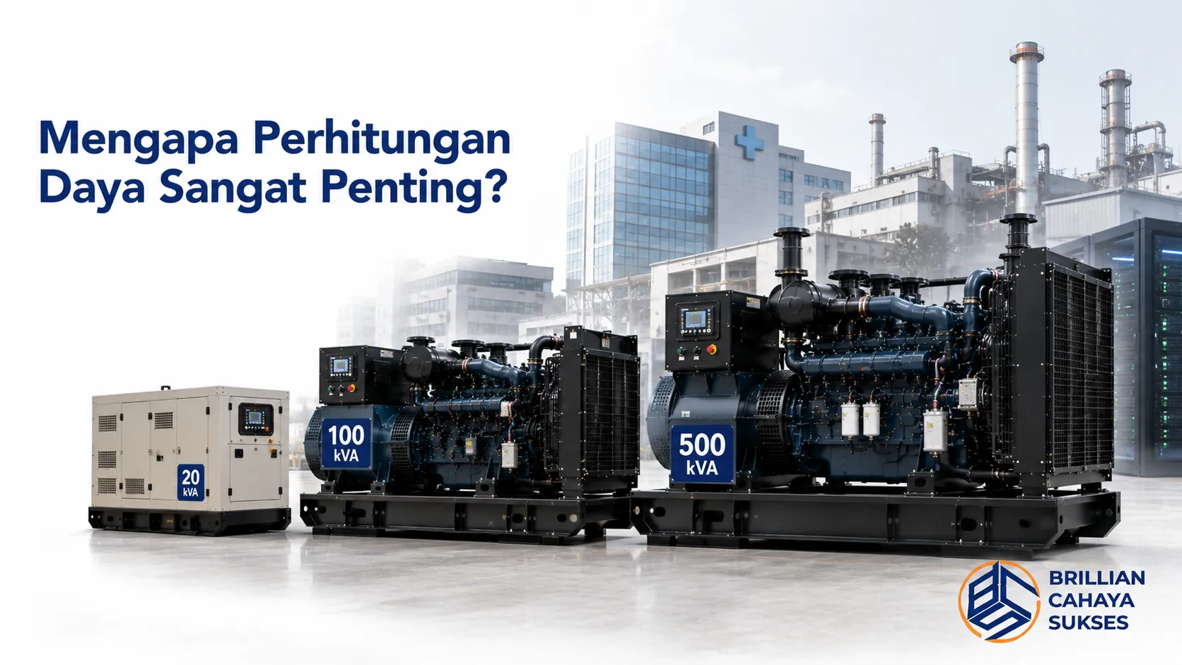 Kapasitas genset untuk memenuhi kebutuhan daya listrik secara efisien dan optimal.