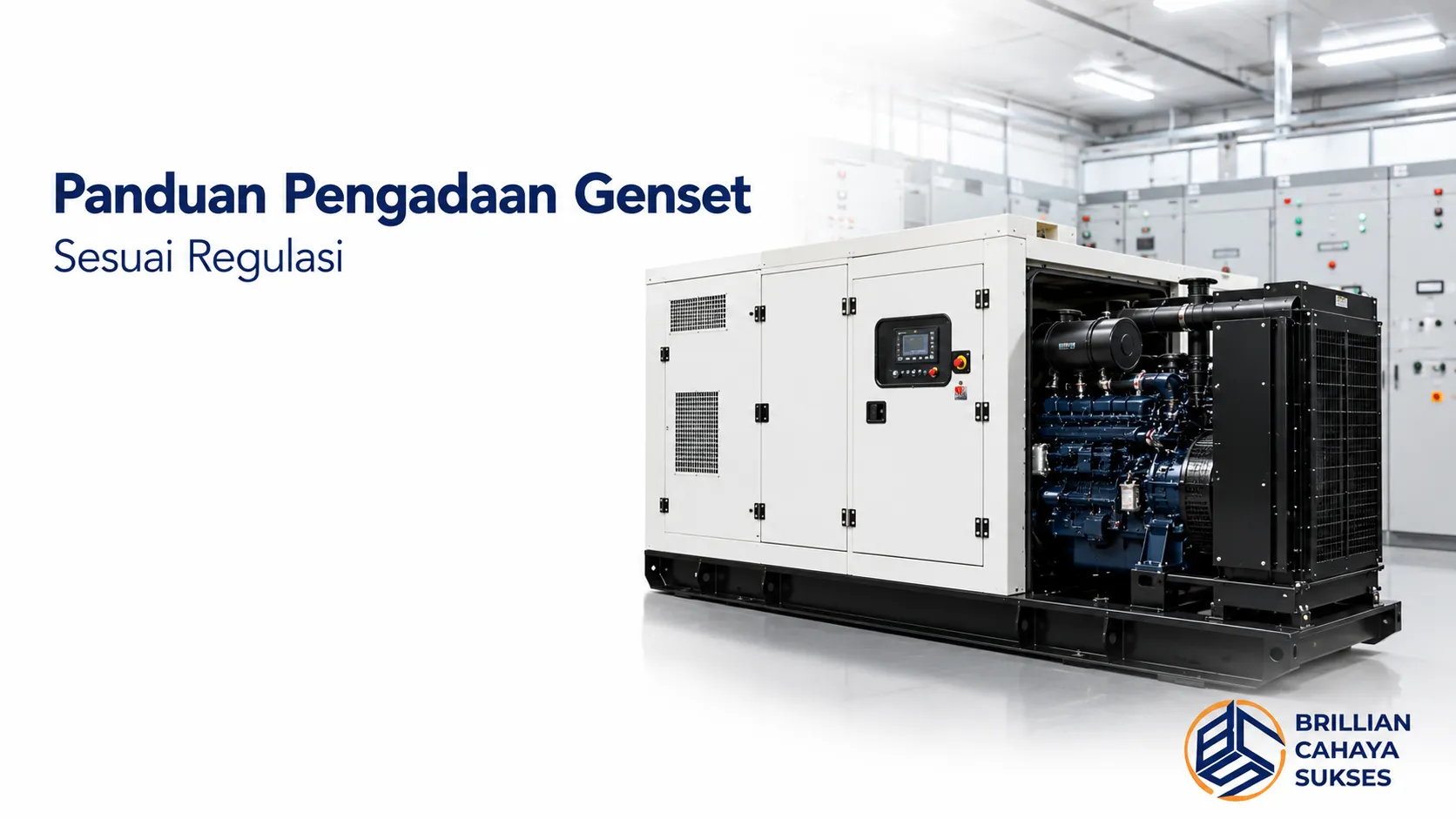 Panduan pengadaan genset sesuai regulasi untuk mendukung kebutuhan listrik industri.