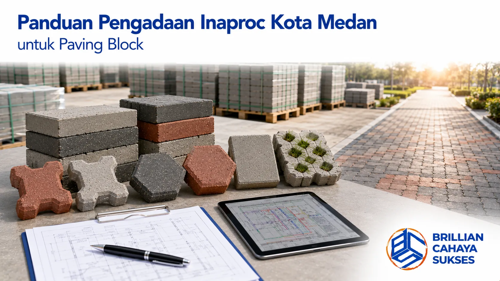 Panduan pengadaan paving block melalui INAPROC Kota Medan untuk mendukung proyek infrastruktur.