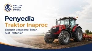 Ilustrasi Gambar Penyedia Traktor Inaproc dengan beragam pilihan alat pertanian untuk kebutuhan pengadaan instansi dan sektor pertanian.