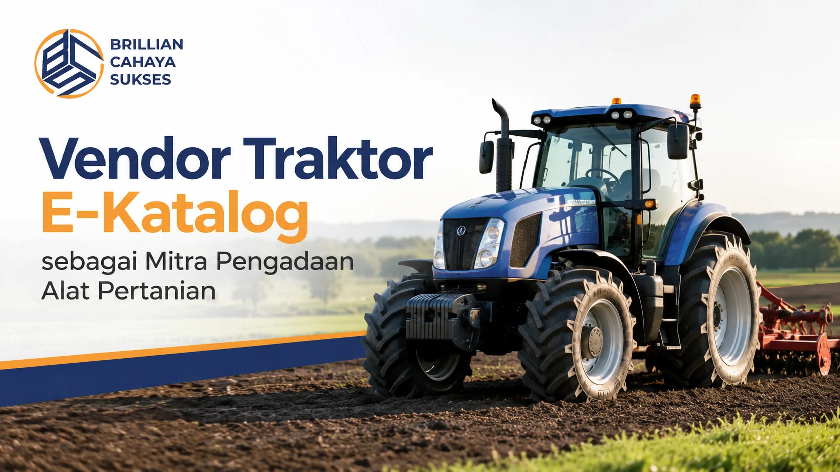 Ilustrasi Gambar Vendor Traktor E-Katalog sebagai mitra pengadaan alat pertanian untuk kebutuhan instansi pemerintah