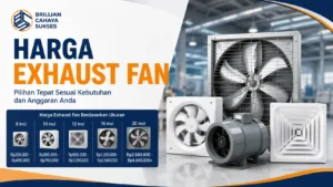 Harga Exhaust Fan berdasarkan ukuran, kapasitas airflow, dan spesifikasi untuk kebutuhan rumah, kantor, hingga industri