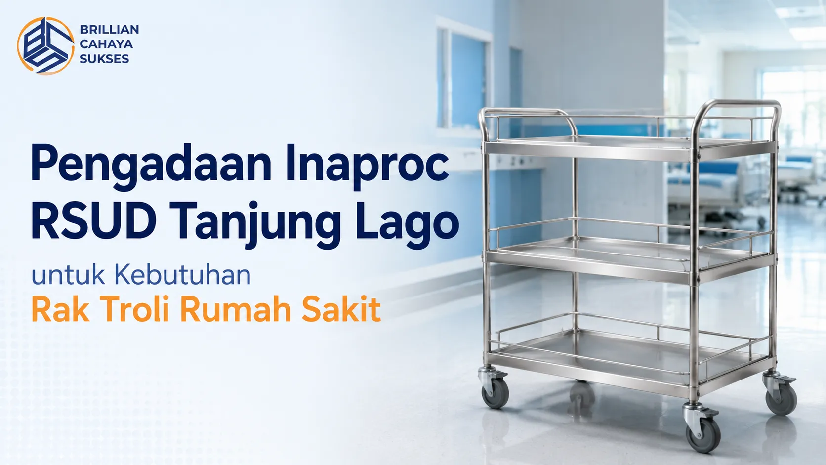 Pengadaan Inaproc RSUD Tanjung Lago untuk kebutuhan rak troli rumah sakit berbahan stainless steel sesuai standar pengadaan pemerintah melalui INAPROC