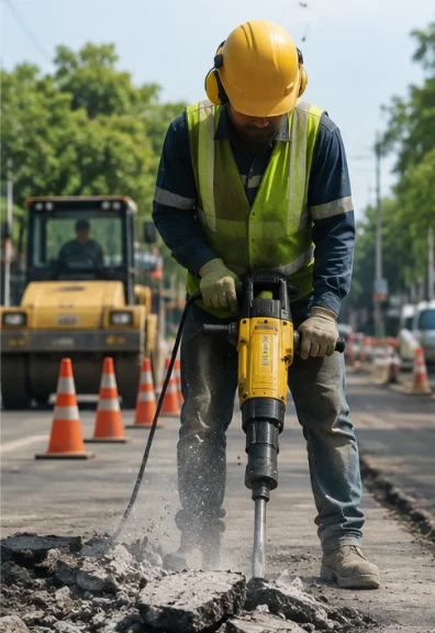 jack hammer daya hantam kuat untuk bobok beton dan aspal