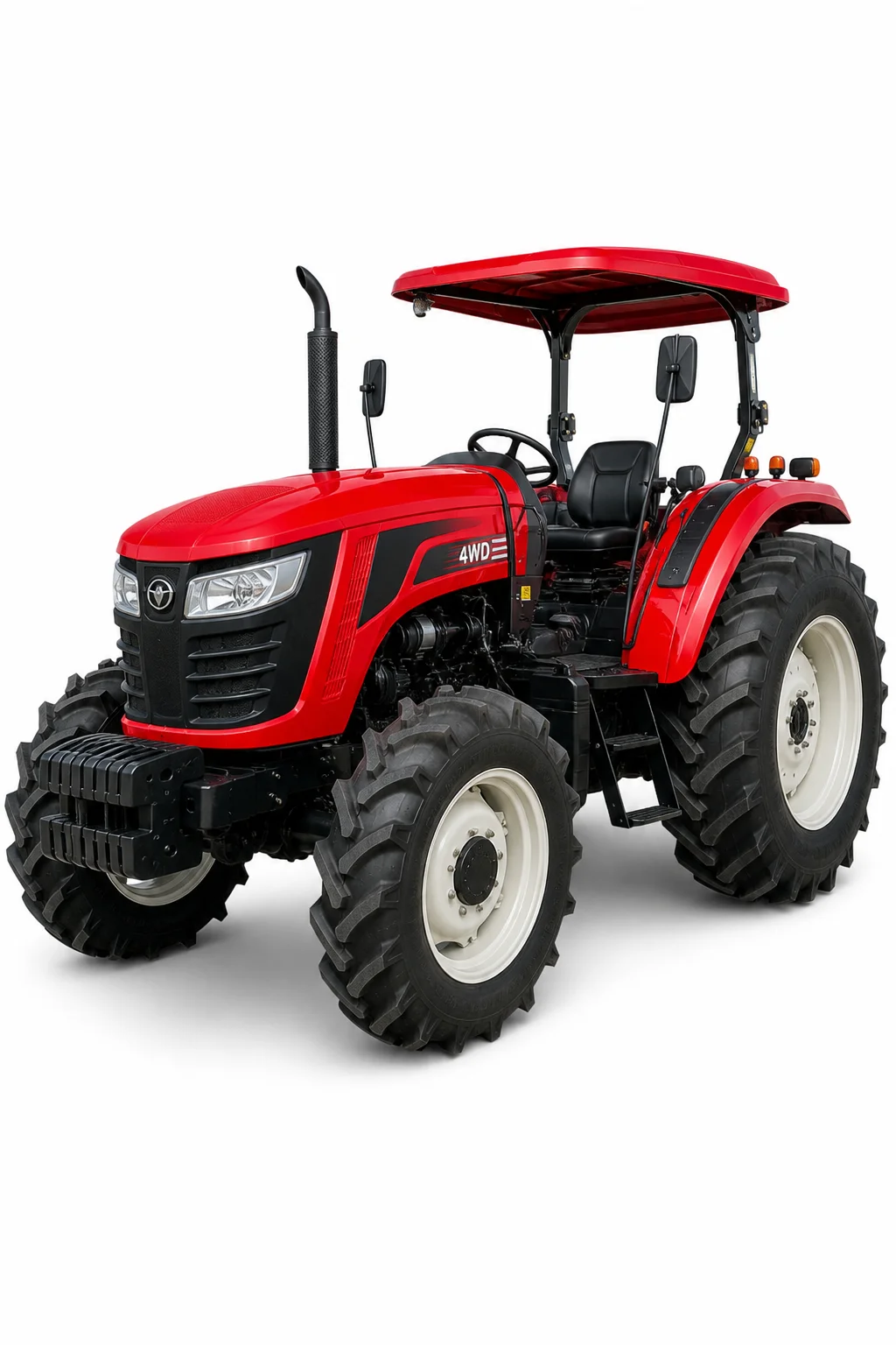 traktor 4wd dengan pto dan implement pertanian