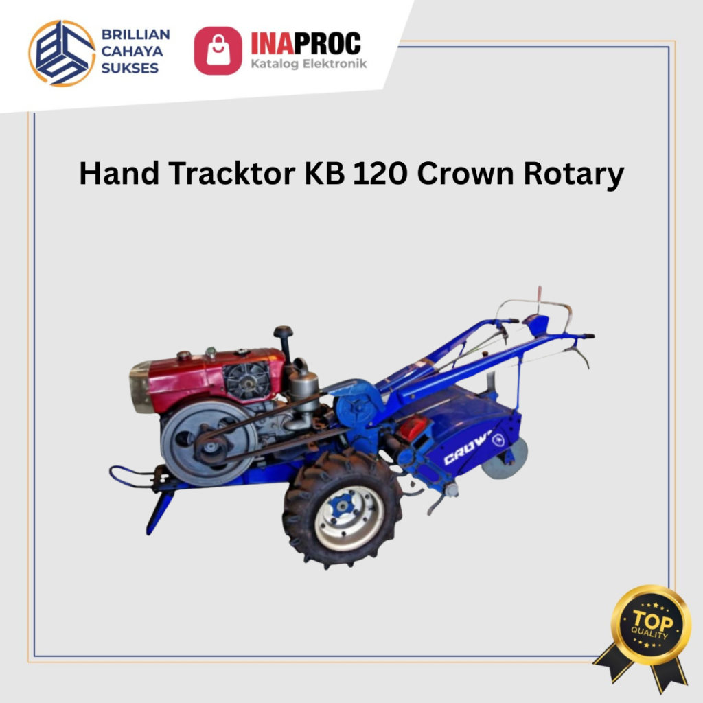 traktor roda 2 hand tractor membajak sawah untuk program bantuan alsintan