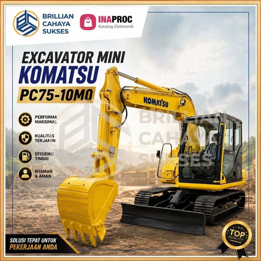 EXCAVATOR+MINI+KOMATSU+PC75-10M0+BCS