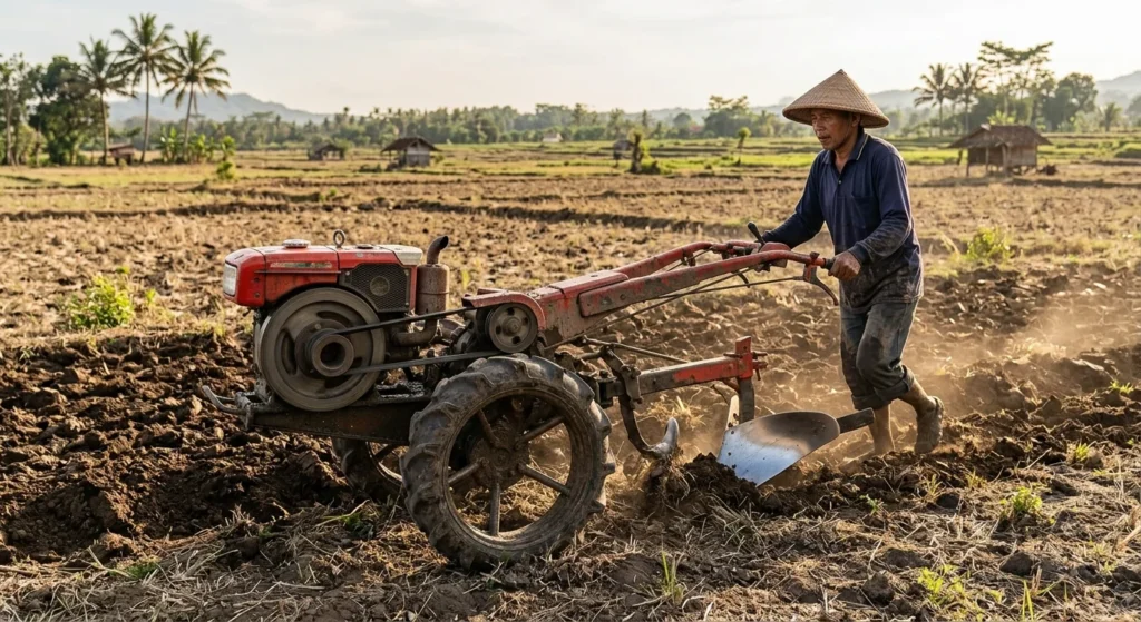 traktor roda 2 untuk pengolahan ladang kering
