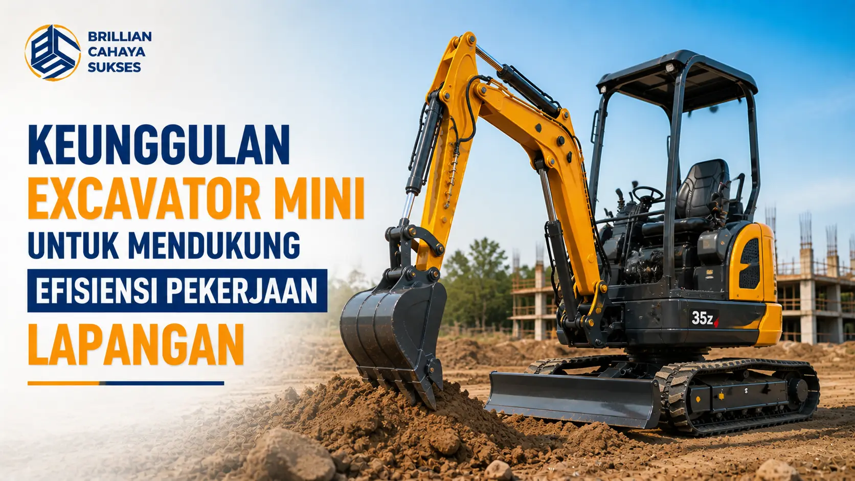 Excavator mini membantu meningkatkan efisiensi pekerjaan konstruksi melalui kemampuan manuver dan performa yang sesuai kebutuhan proyek.