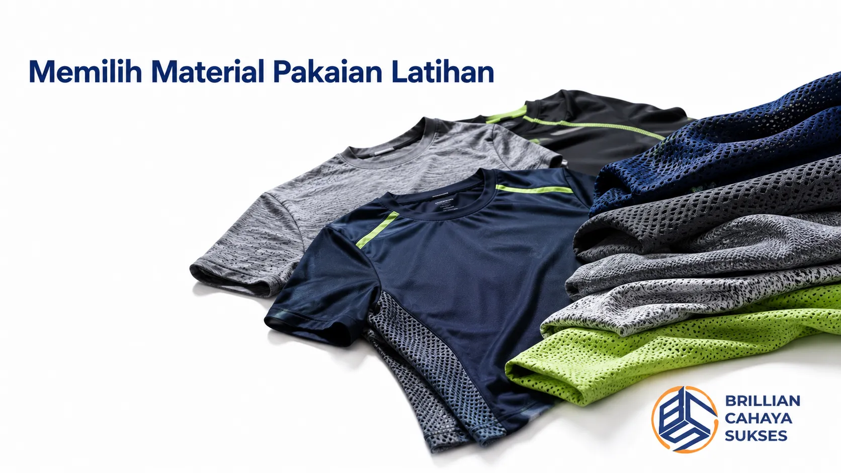 Koleksi pakaian latihan berbahan breathable dengan berbagai material untuk mendukung kenyamanan saat berolahraga.