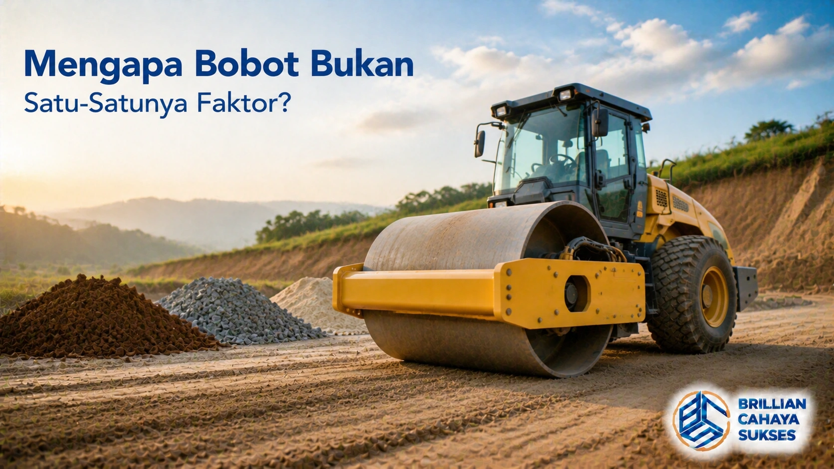 Vibrator roller digunakan pada proyek konstruksi untuk proses pemadatan tanah dengan mempertimbangkan berbagai faktor selain bobot alat.
