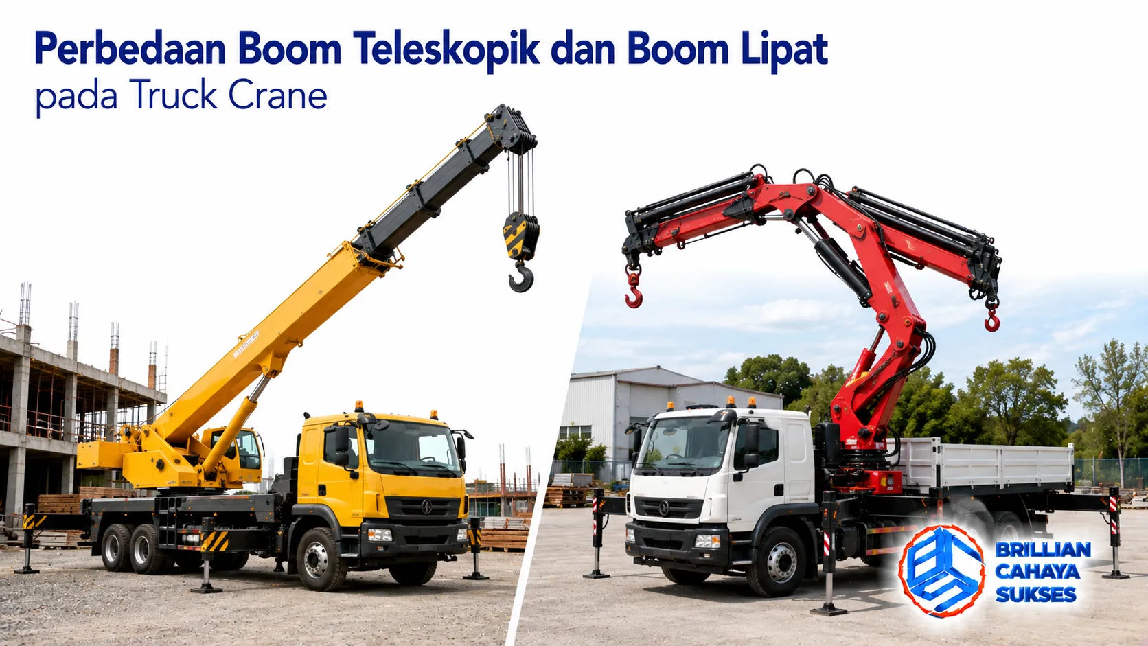 Perbandingan boom teleskopik dan boom lipat pada Truck Crane.