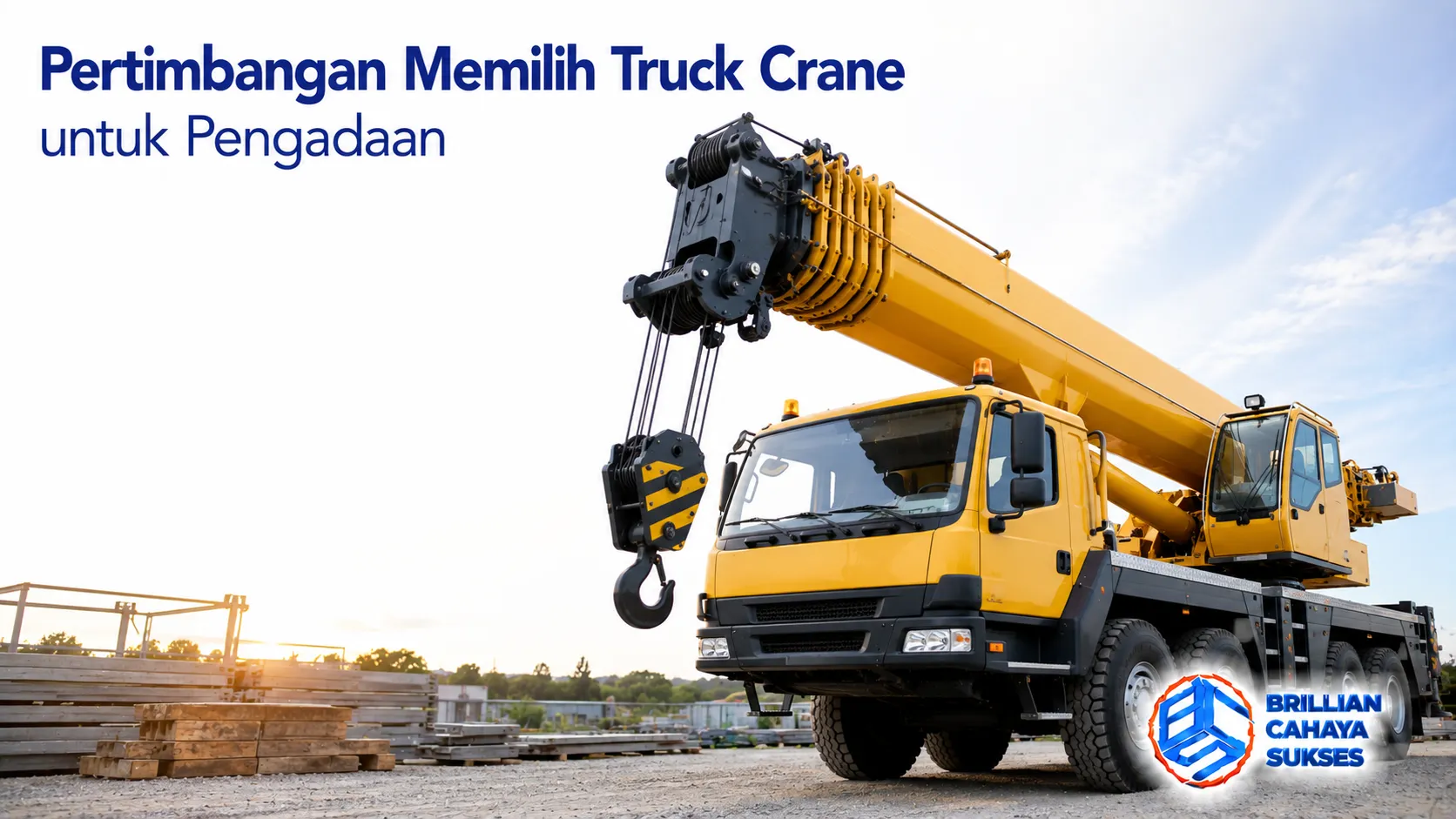 Truck Crane untuk kebutuhan pengadaan alat berat sesuai spesifikasi proyek.