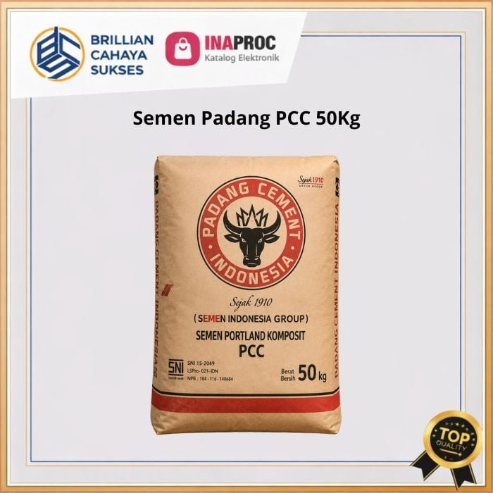 tumpukan semen zak 50 kg snI untuk proyek konstruksi pemerintah