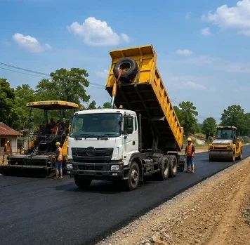 dump truck untuk konstruksi dan rehab jalan proyek pemerintah