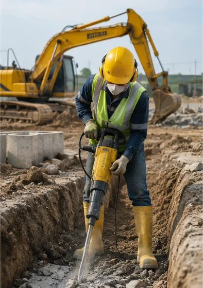 jack hammer untuk pekerjaan konstruksi umum proyek