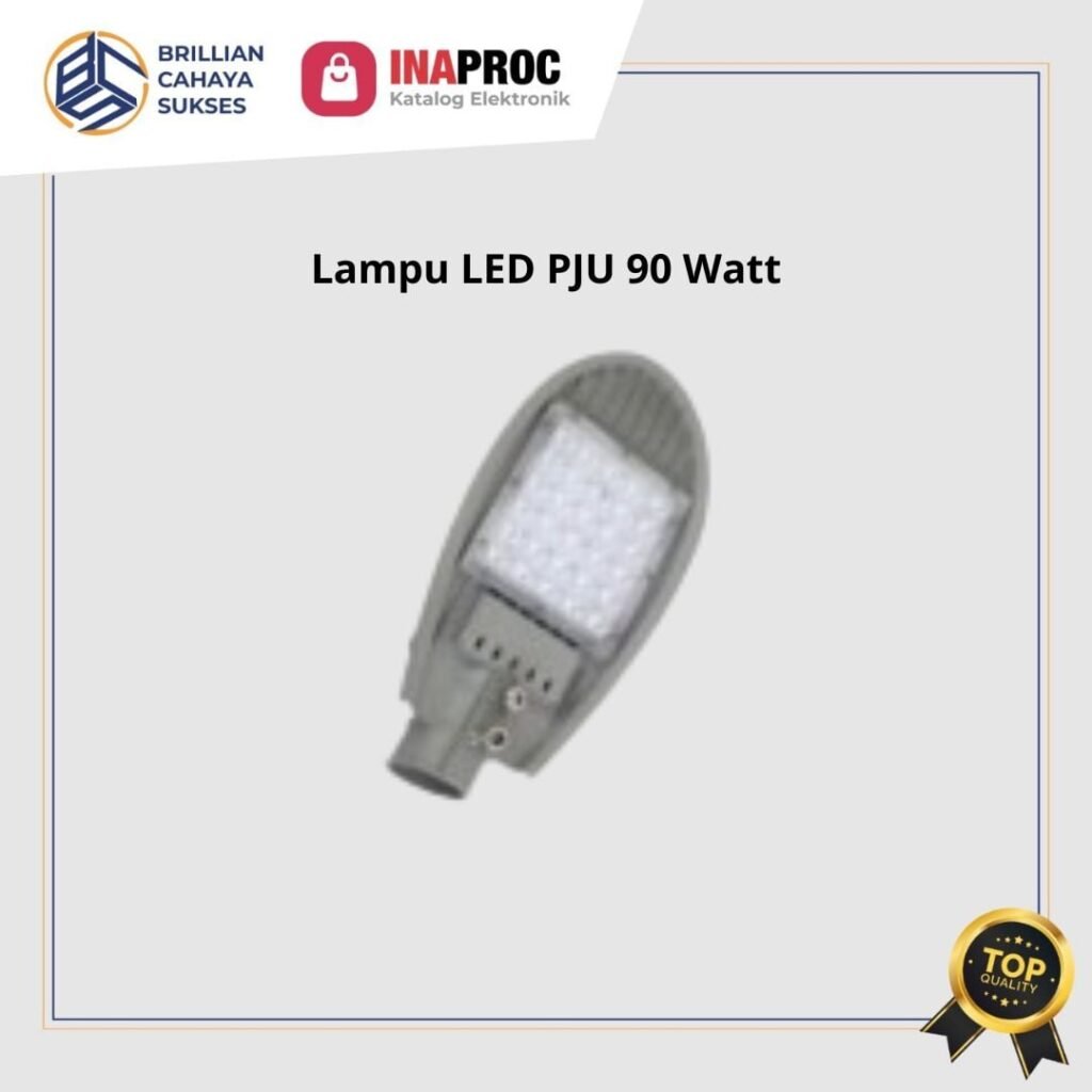 lampu pju led menyala di jalan protokol kota untuk penerangan publi