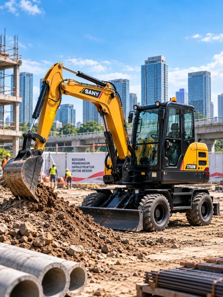 detail spesifikasi miniwheel excavator tkdn 82 persen untuk proyek pemerintah