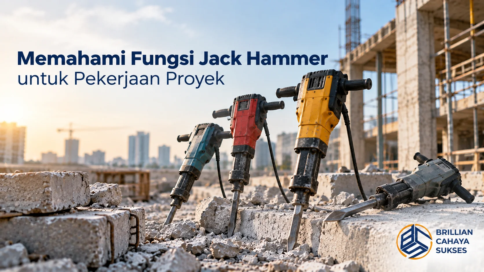 Jack hammer untuk pekerjaan proyek konstruksi dengan berbagai pilihan ukuran