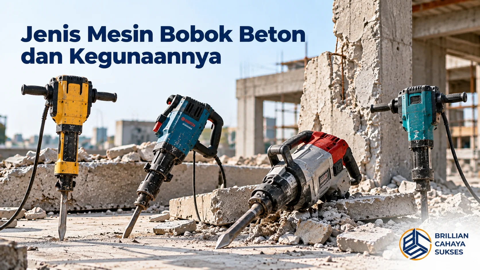 Jenis mesin bobok beton untuk pekerjaan konstruksi dan pembongkaran