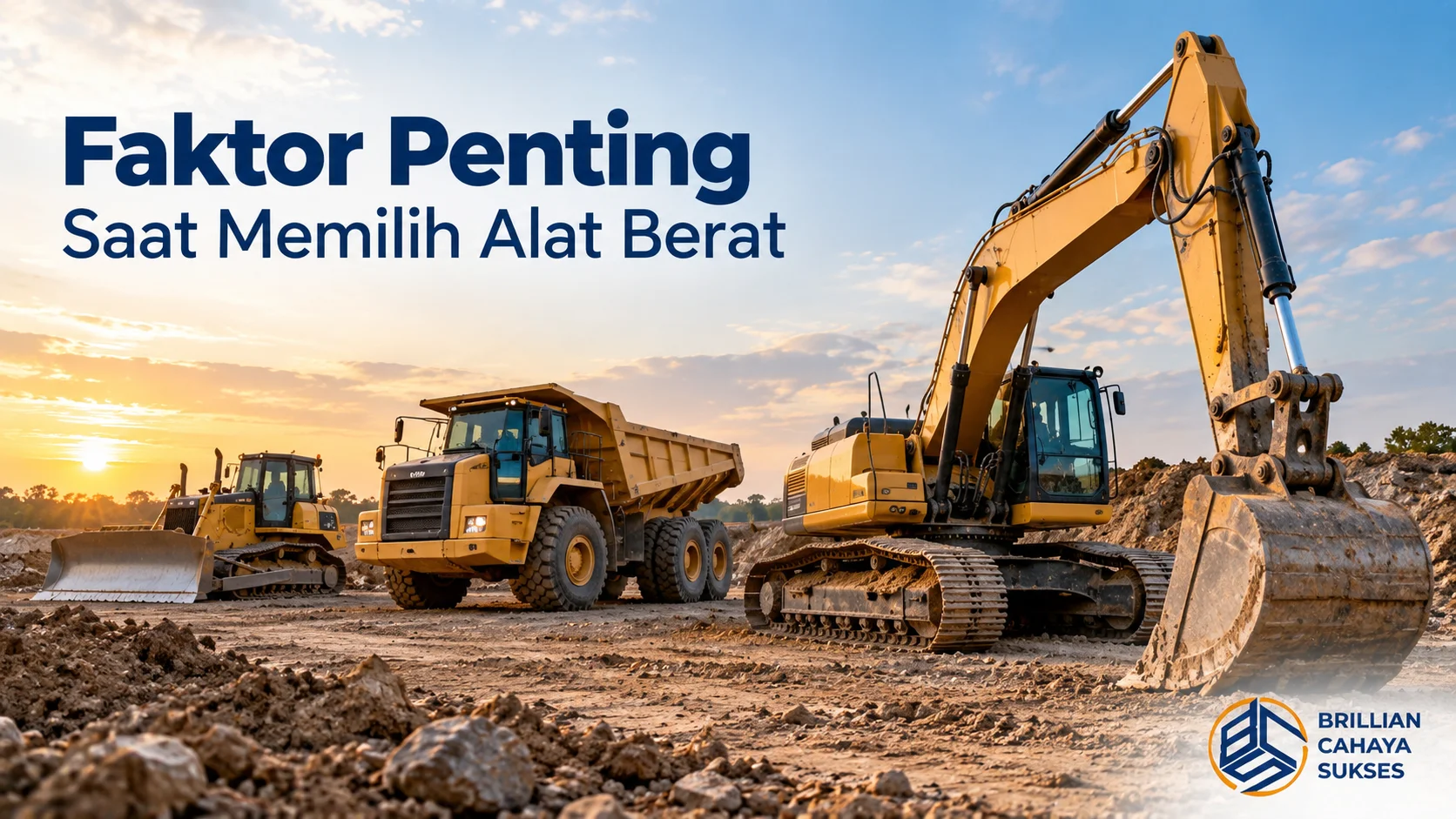 Memilih alat berat sesuai kebutuhan untuk pekerjaan konstruksi
