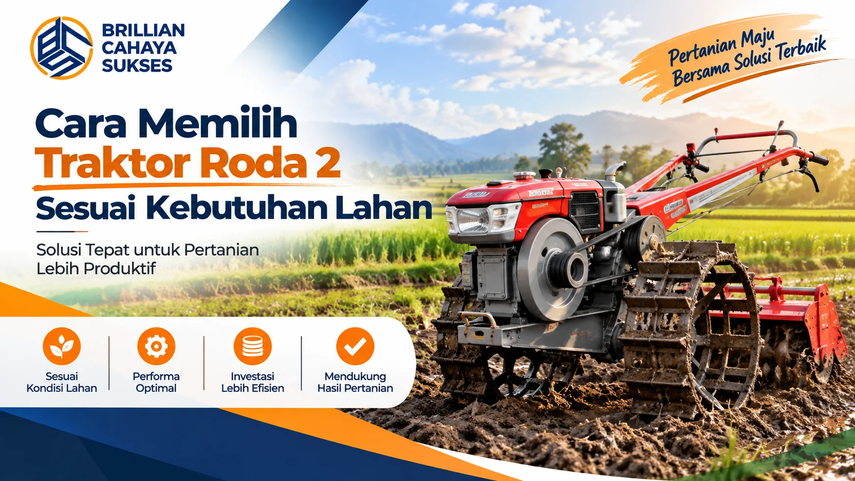 Jual Traktor Roda 2 INAPROC untuk memilih traktor sesuai kebutuhan dan kondisi lahan pertanian.