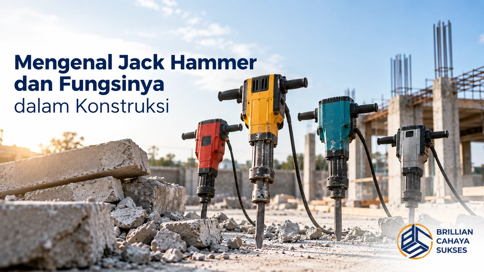 Jack hammer untuk pekerjaan konstruksi dan penghancuran beton