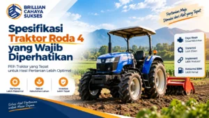 Jual Traktor Roda 4 INAPROC dengan spesifikasi mesin, transmisi, implement, dan efisiensi bahan bakar untuk kebutuhan pertanian.
