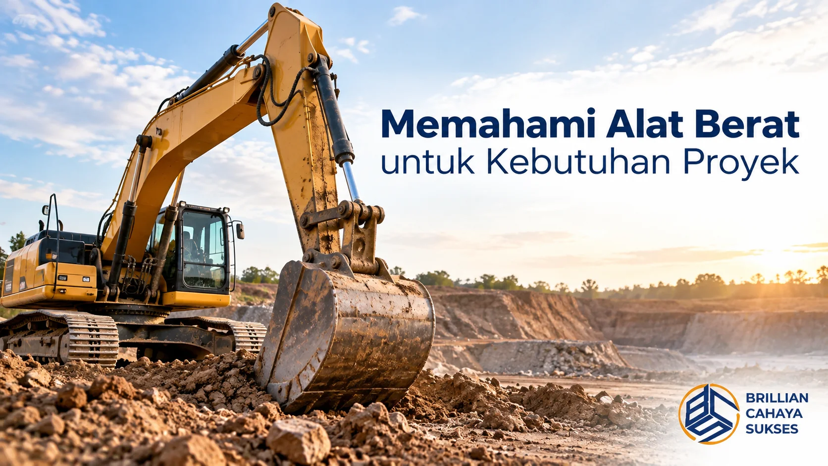 Alat berat excavator untuk pekerjaan proyek konstruksi dan penggalian