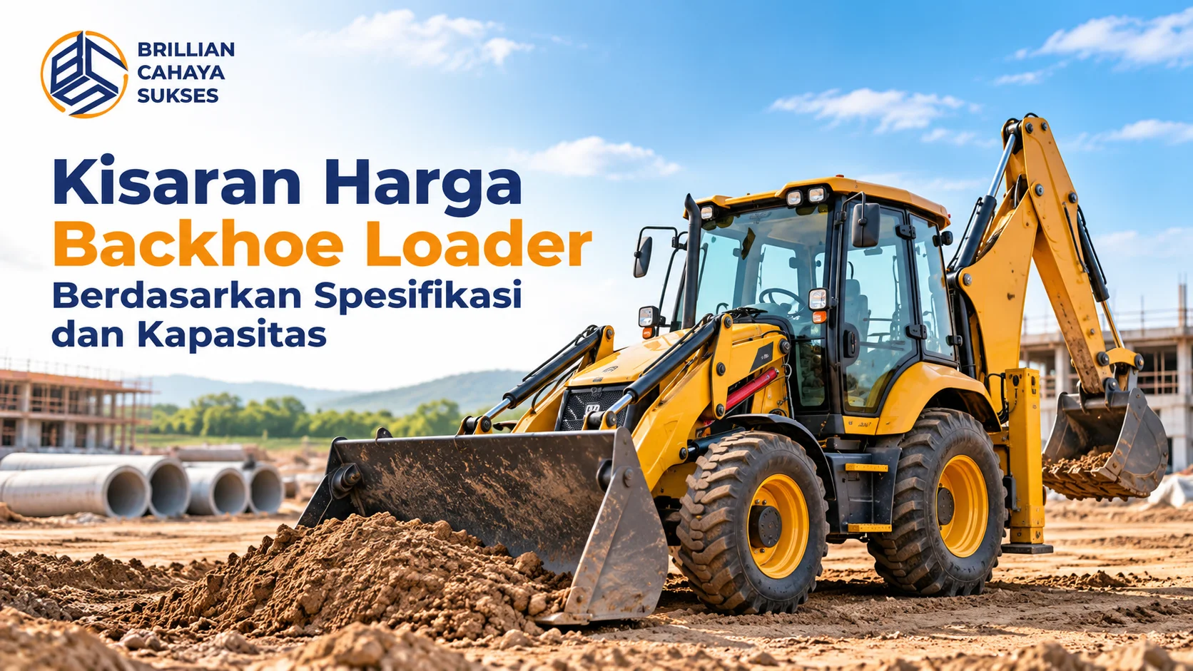 Harga Backhoe Loader E-Katalog LKPP berdasarkan spesifikasi dan kapasitas
