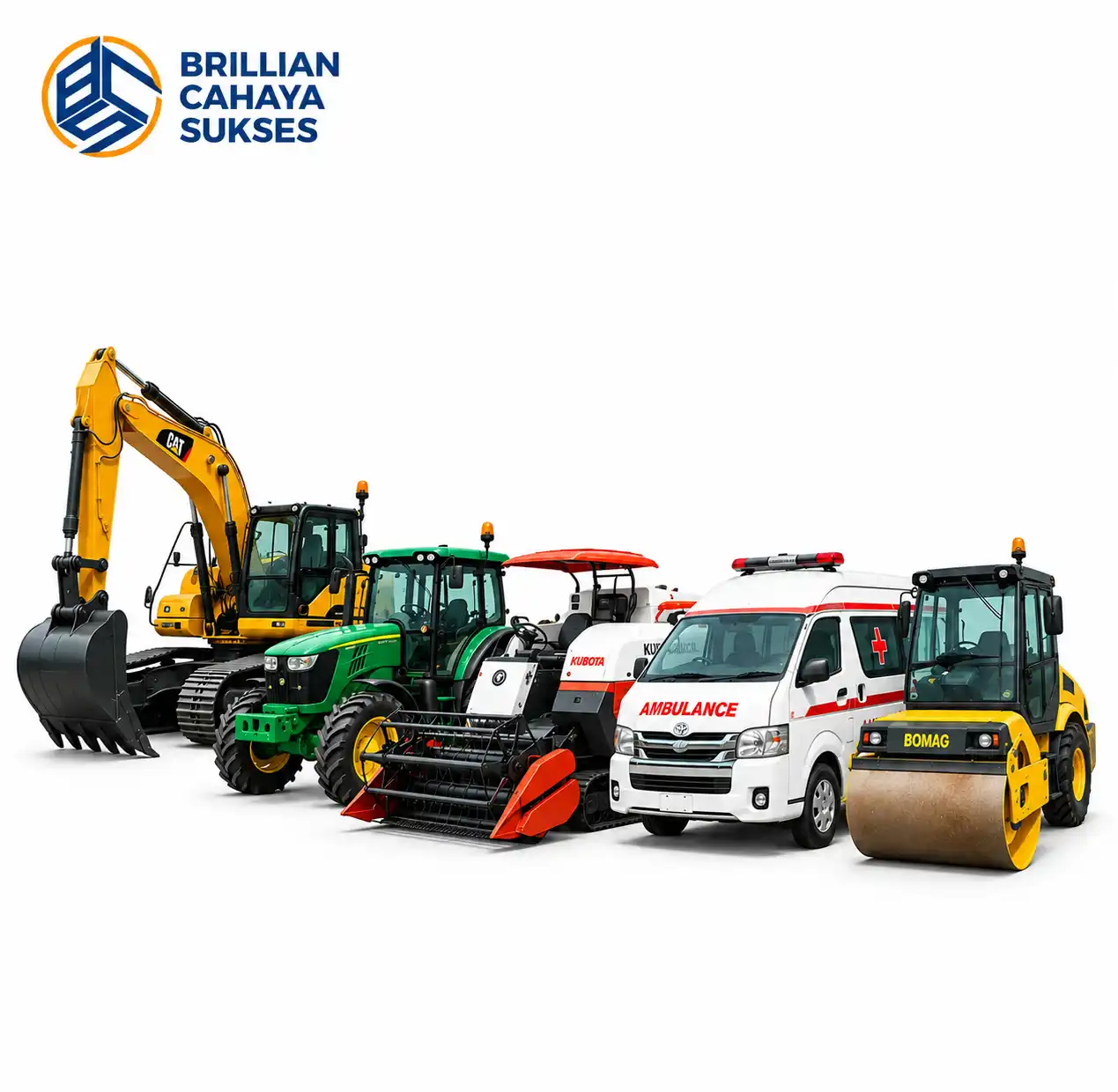 koleksi alat berat excavator traktor dan mesin kapal untuk katalog inaproc