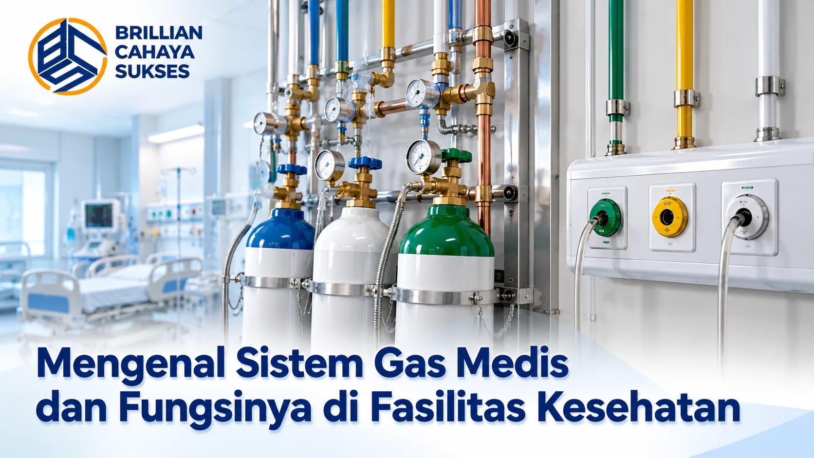Jual Gas Medik INAPROC dengan sistem instalasi gas medis, tabung gas, regulator, dan outlet gas medis untuk fasilitas kesehatan.