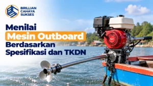 Jual Mesin Ketinting INAPROC dengan ilustrasi mesin penggerak perahu untuk kebutuhan operasional perairan.