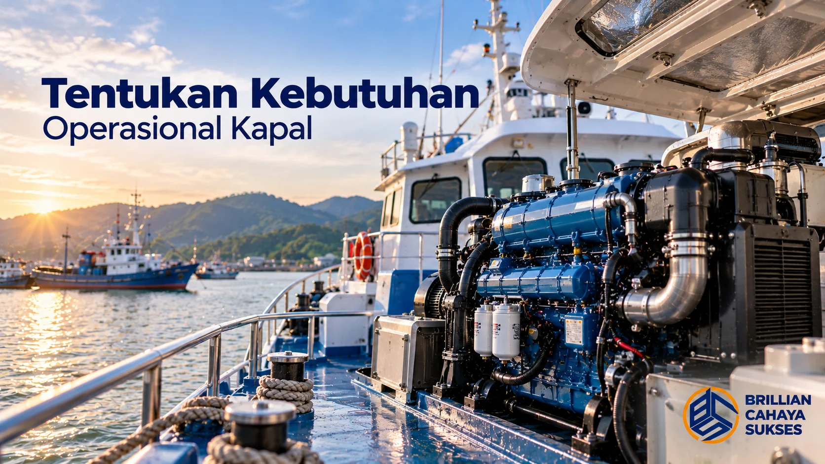 Mesin diesel kapal untuk mendukung kebutuhan operasional sesuai jenis kapal dan kondisi perairan.
