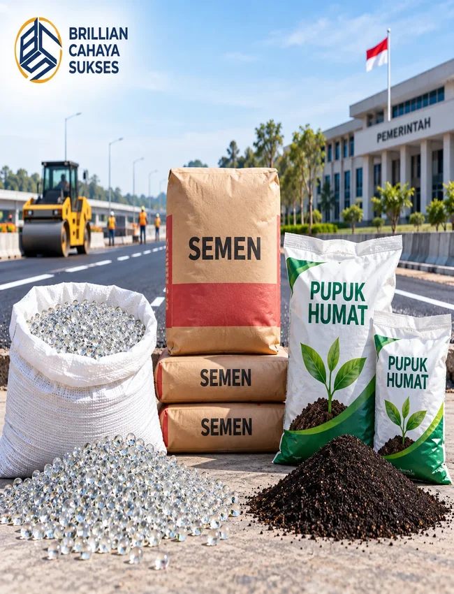 semen kaca bola marka jalan dan pupuk humat untuk proyek pemerintah