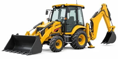 backhoe loader serbaguna di proyek infrastruktur jalan dan jembatan